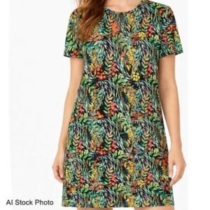 Zara Trafaluc Womens S Floral Colorful Tropical Pullover Mini Dress